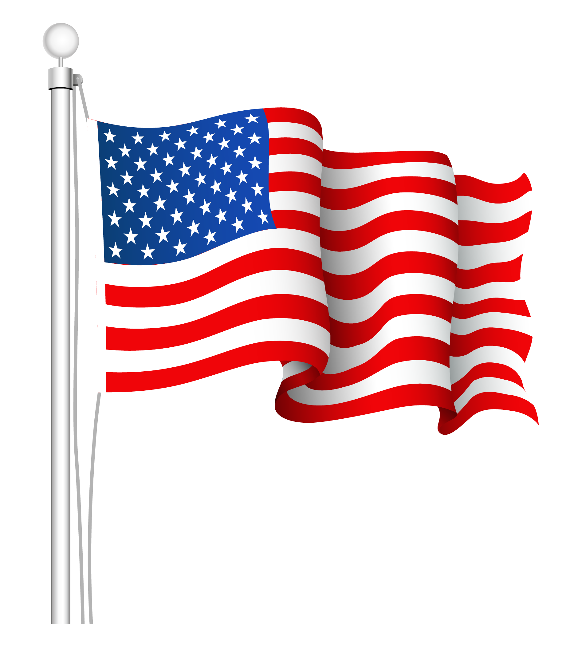 free american flag clip art black and white - photo #30