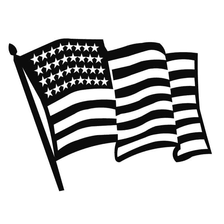 flag clipart black and white - photo #18