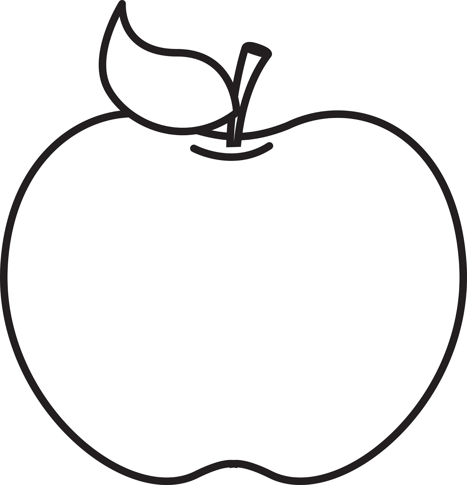 clipart of apple black and white - photo #1