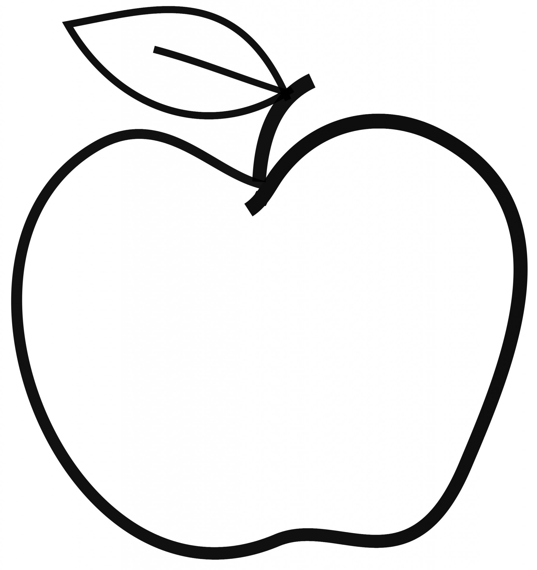 clipart of apple black and white - photo #12