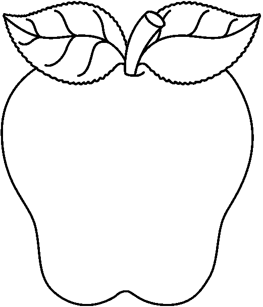 clipart of apple black and white - photo #13