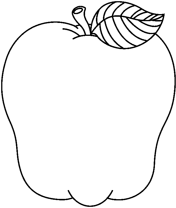 clipart apple black and white - photo #10