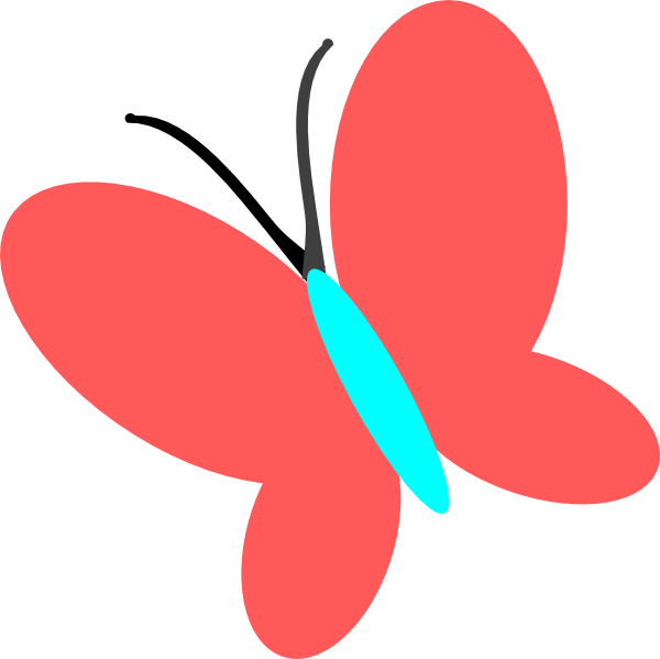 free red butterfly clip art - photo #10
