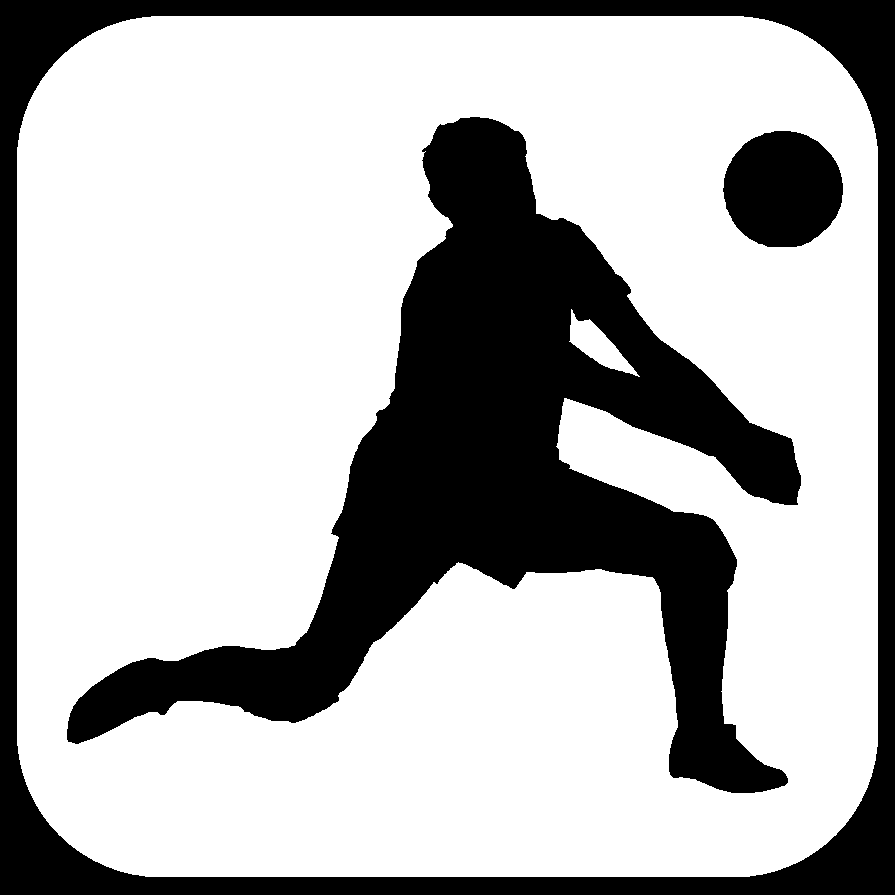 free black and white volleyball clip art - photo #50