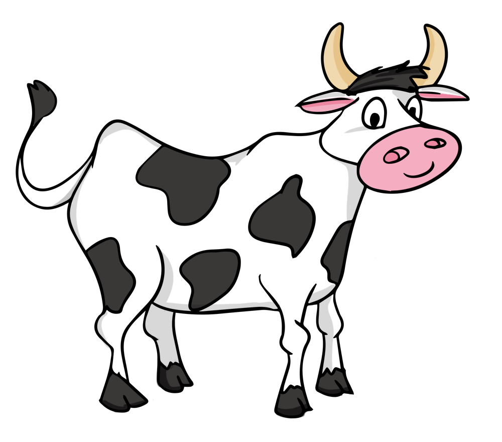 free cow clipart black and white - photo #4
