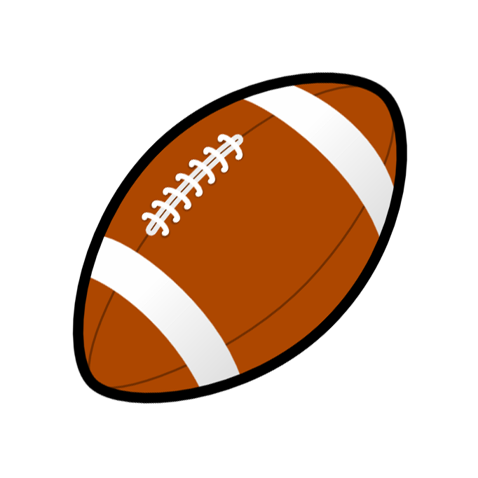 free black and white football clipart - photo #34