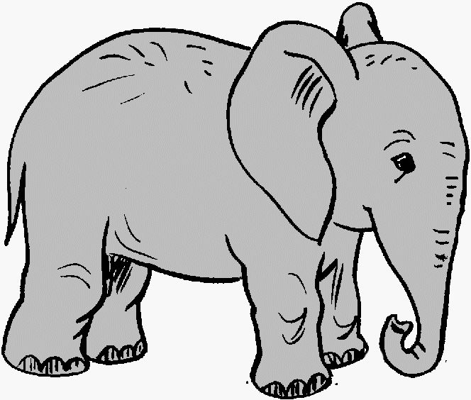 free clipart elephant outline - photo #43