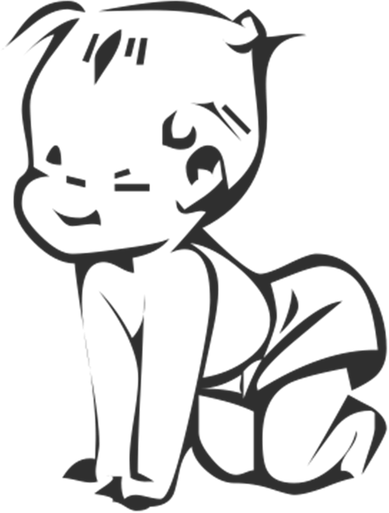 free baby clipart black and white - photo #19