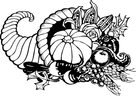 free black and white harvest clipart - photo #6
