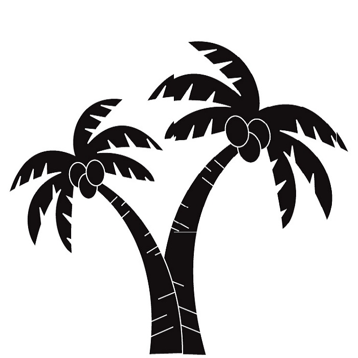 free black and white palm tree clip art - photo #10