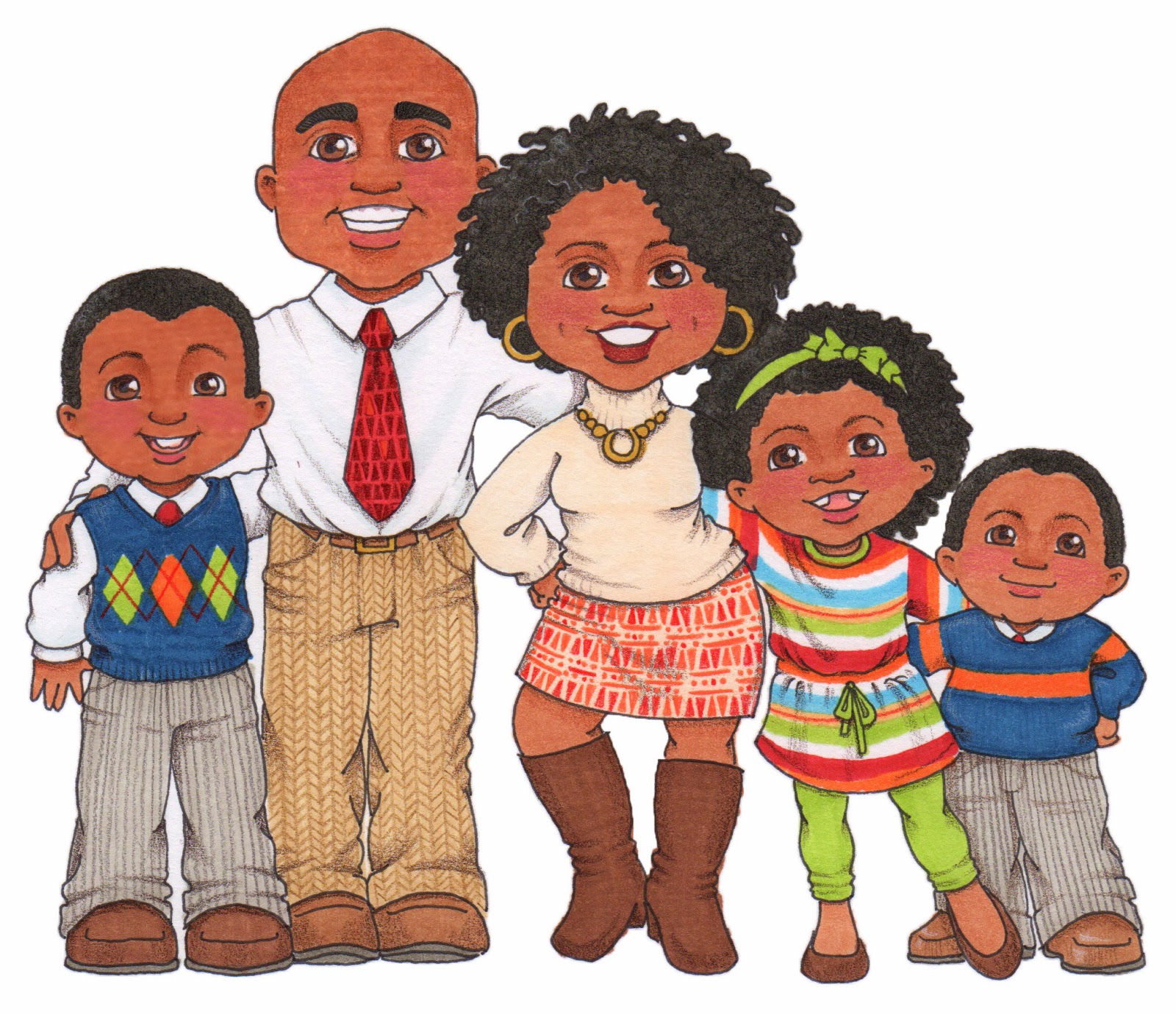 clipart african american family - photo #1