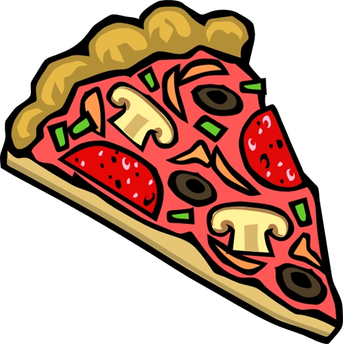 free black and white pizza clipart - photo #29