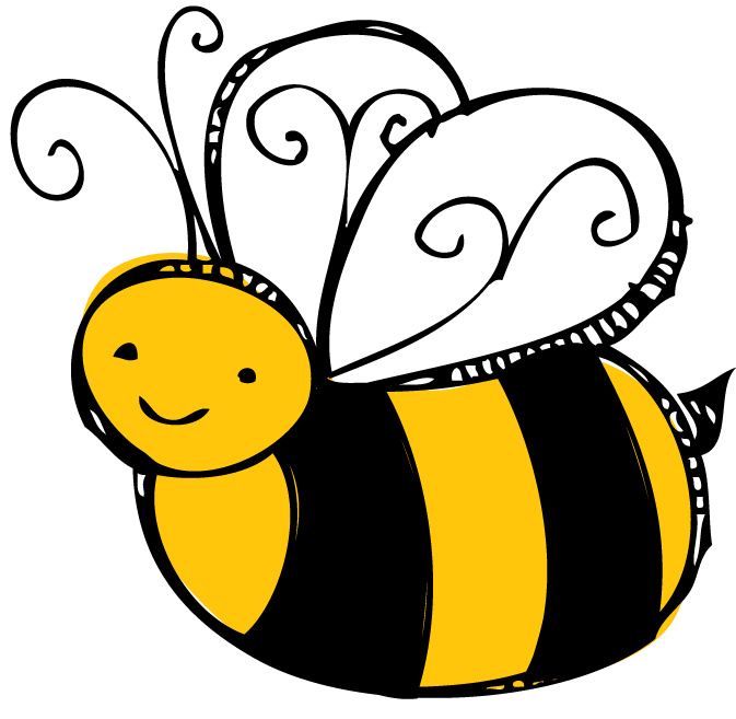 clipart bee black and white - photo #44