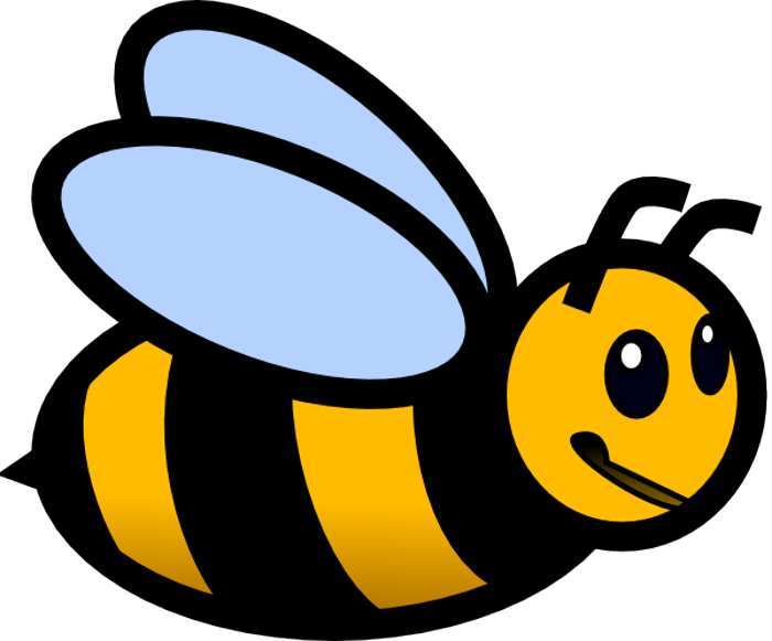 free bee clipart black and white - photo #16