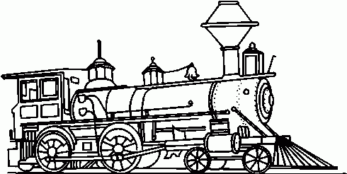 steam train clipart black and white - photo #9