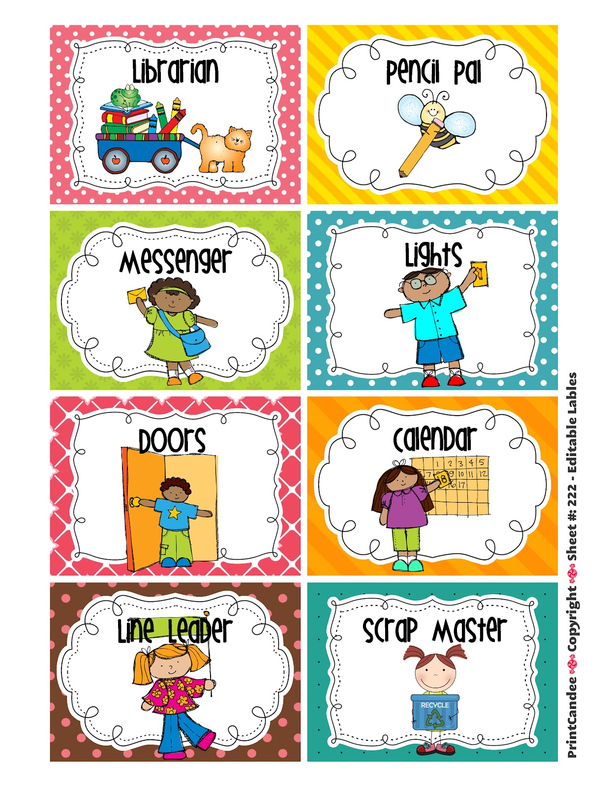 Classroom Cleaning Chart Ideas