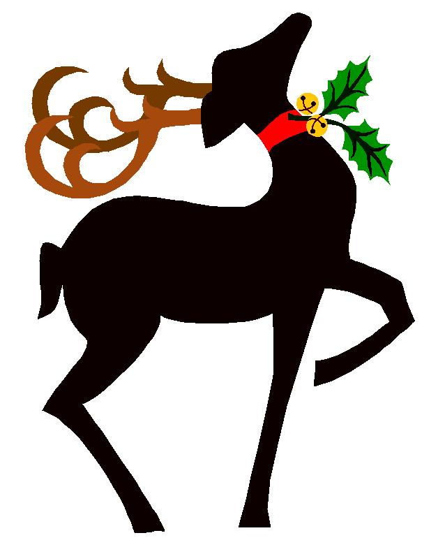 free black and white reindeer clipart - photo #32