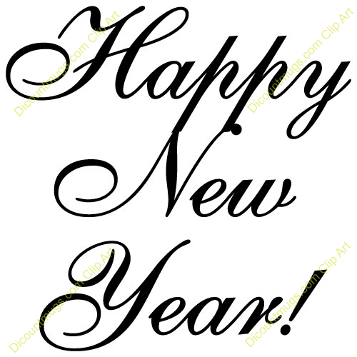 happy new year text clipart - photo #28