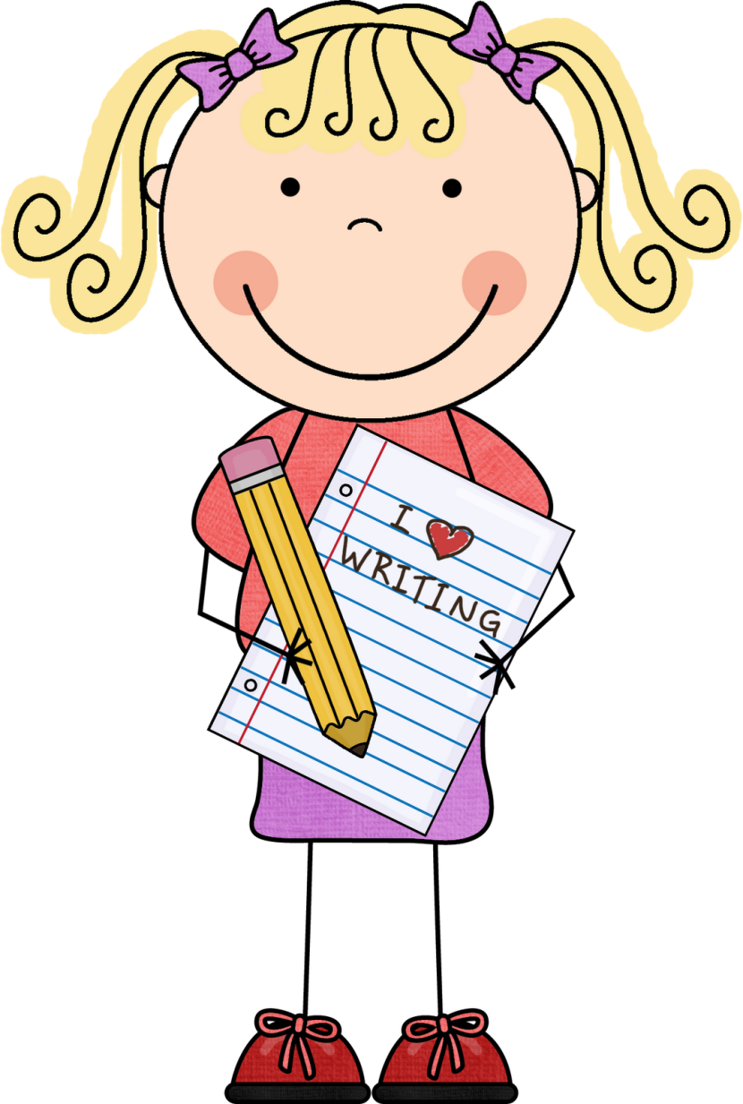 clipart of a girl writing - photo #10