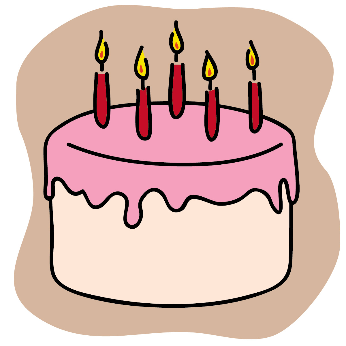 Happy birthday cake with name edit for facebook clip art - Cliparting.com