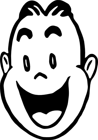 clipart happy face black and white - photo #23