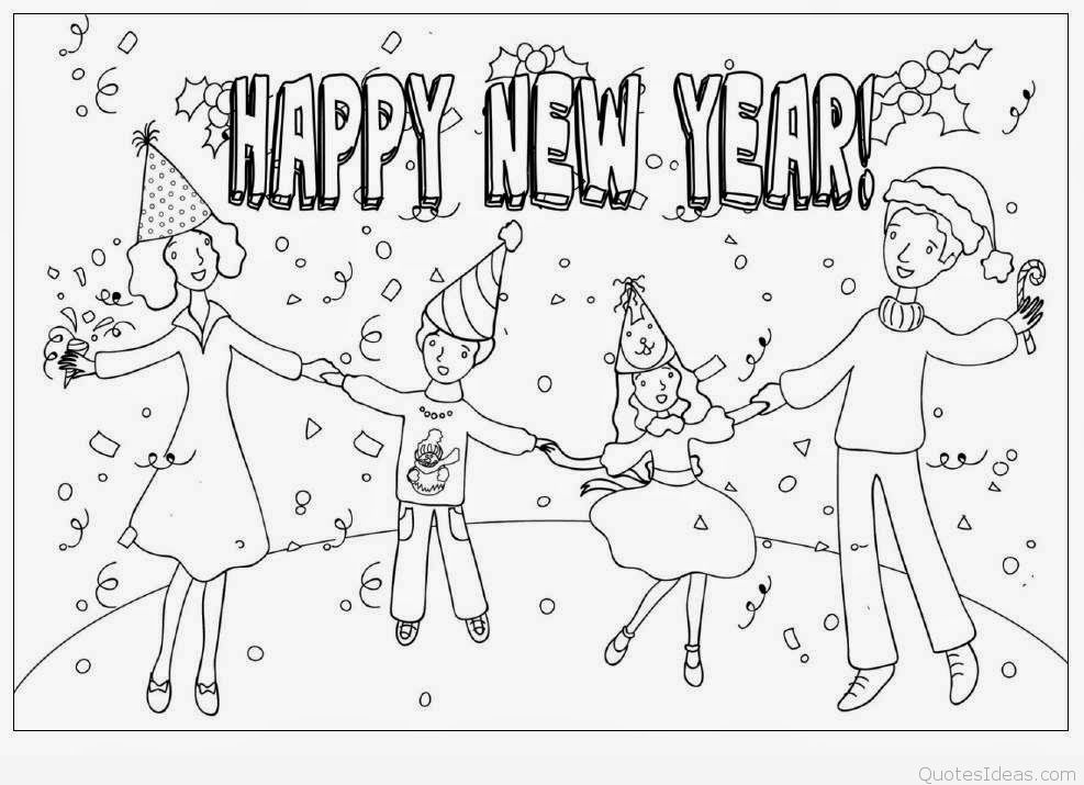 happy new year 2014 clip art black and white - photo #28