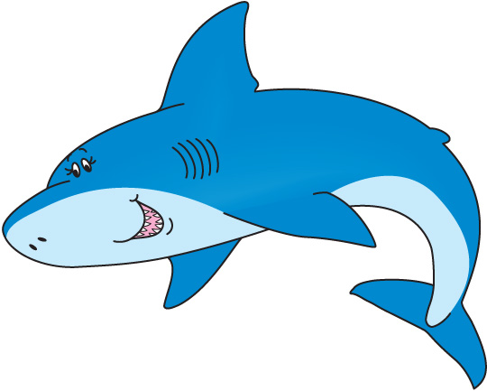 free cartoon shark clipart - photo #12