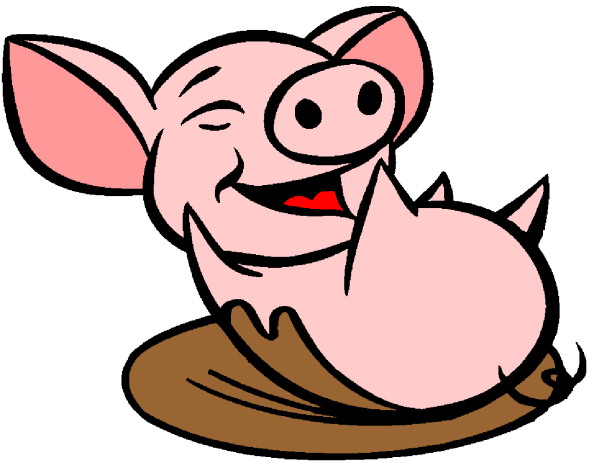 free black and white pig clipart - photo #25