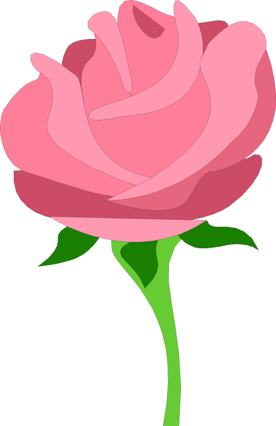 clipart pink rose flower - photo #13