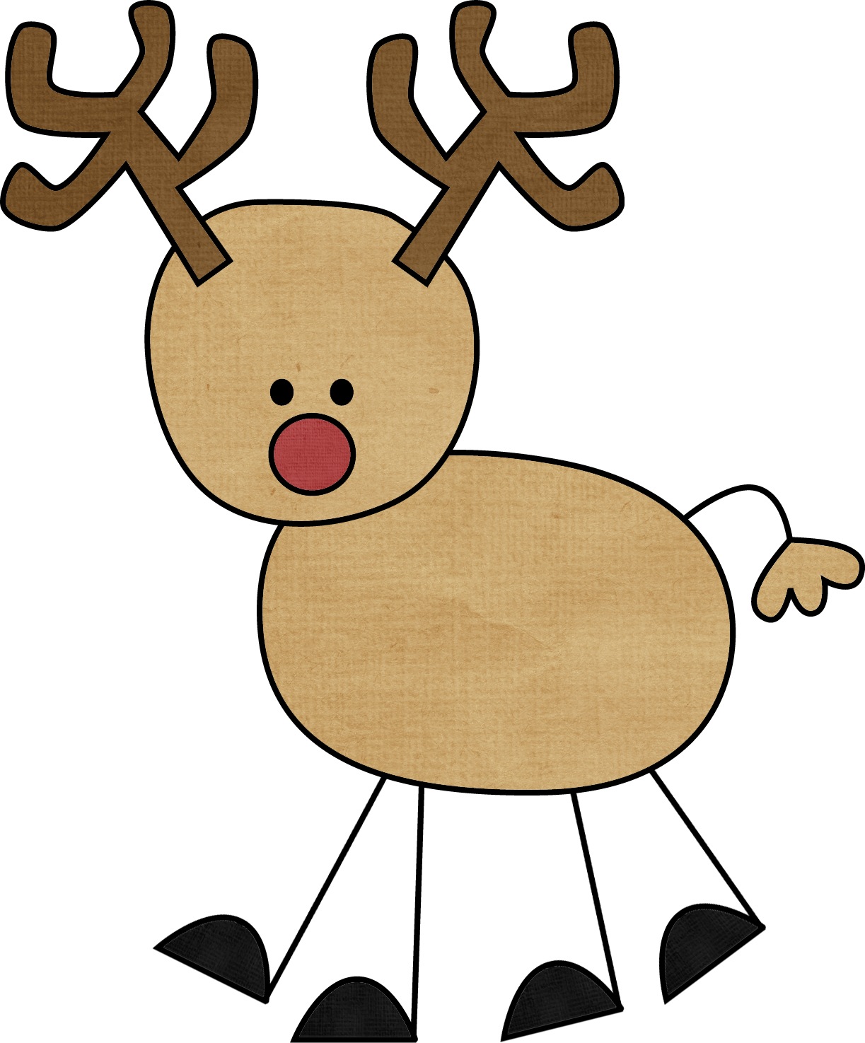 free black and white reindeer clipart - photo #18