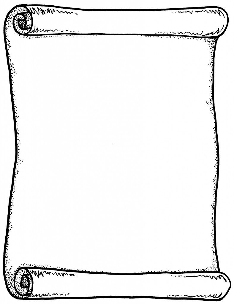 free black and white scroll clip art - photo #24
