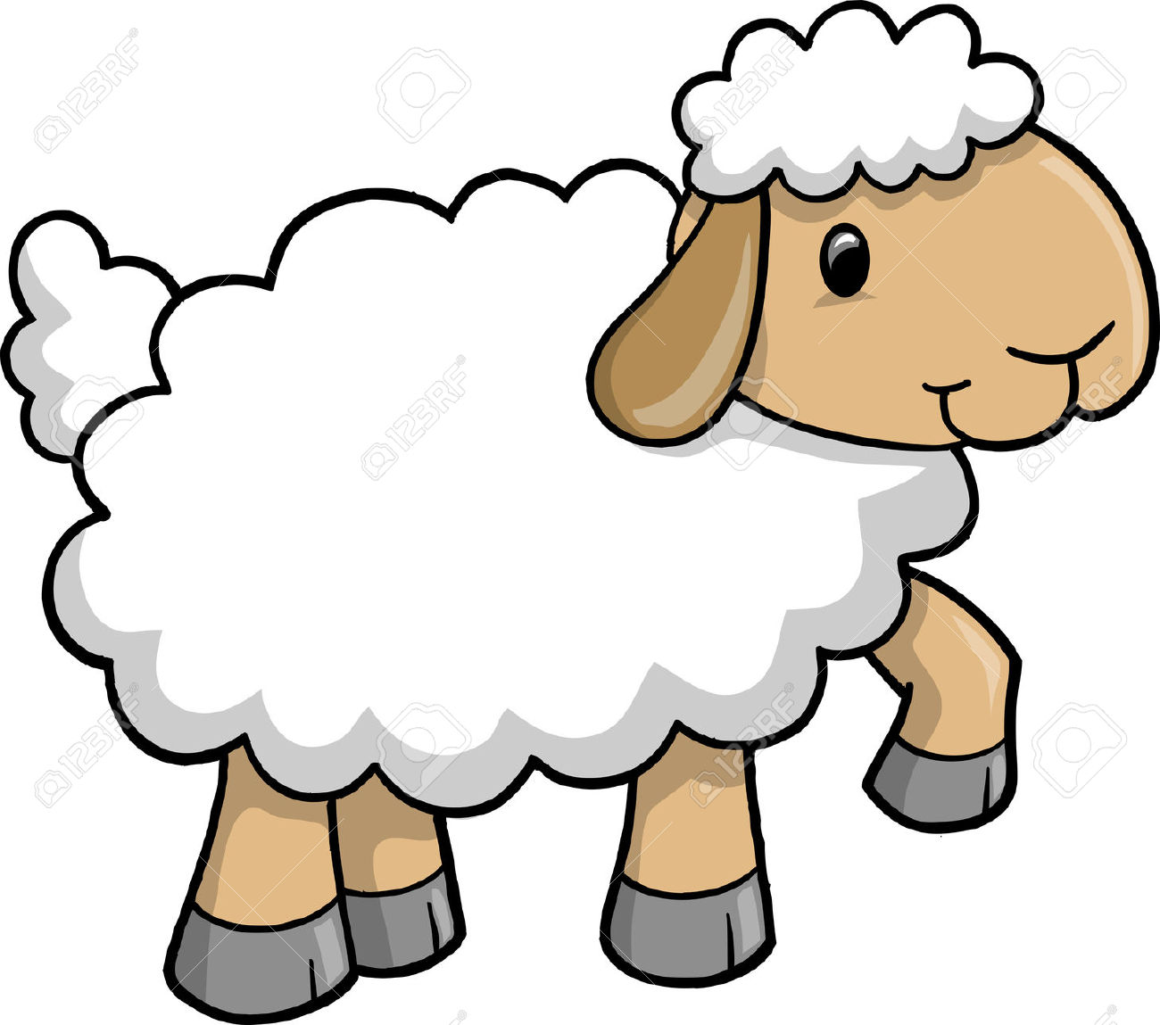 clipart cartoon sheep - photo #12