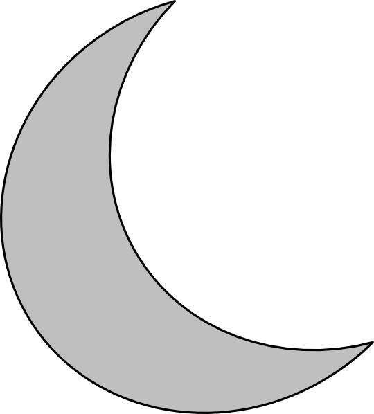 clipart moon black and white - photo #31