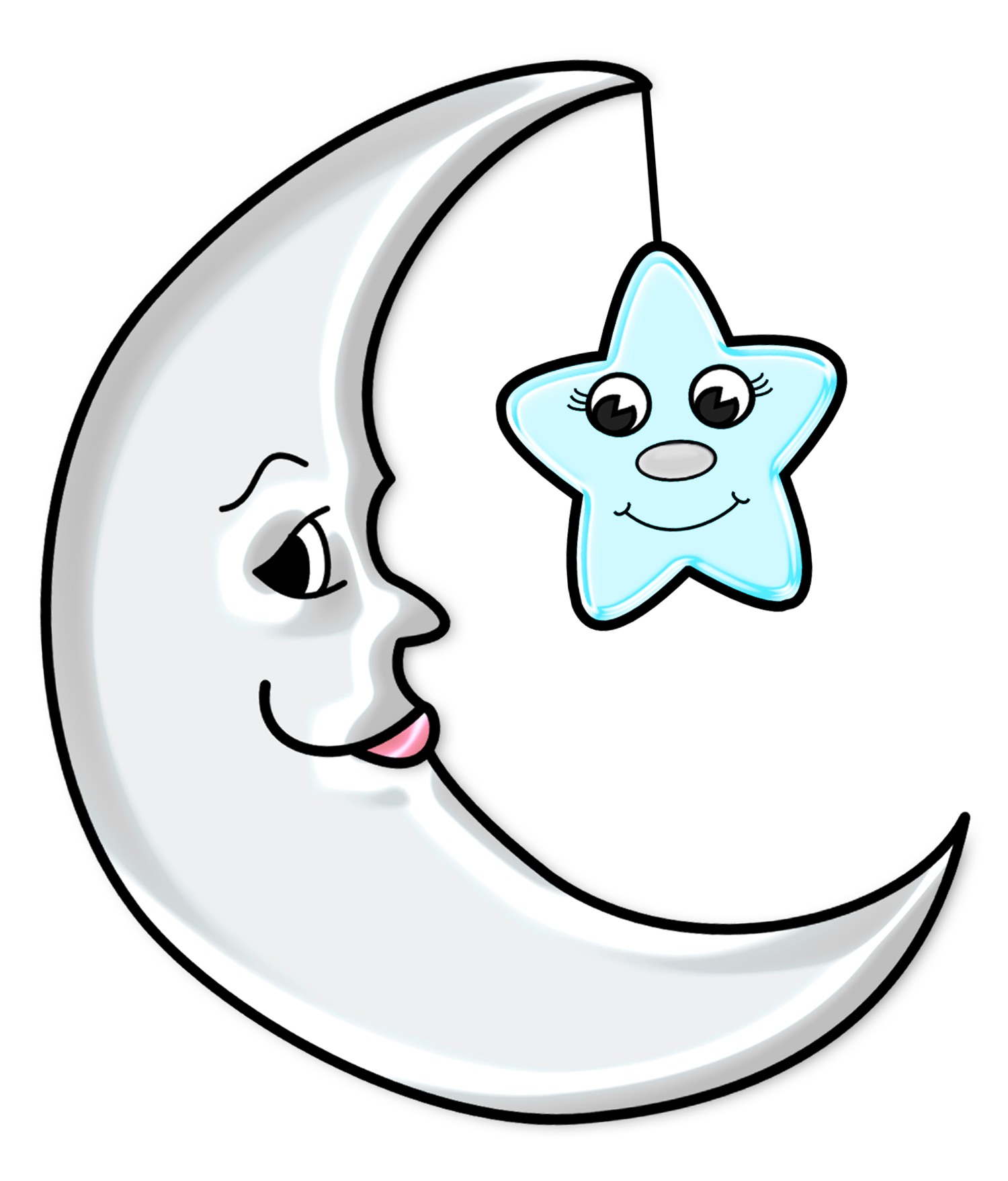 moon clipart black and white - photo #50