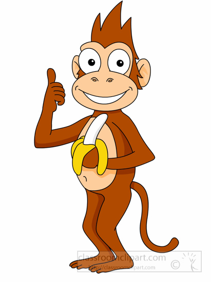 free clip art monkey with banana - photo #26