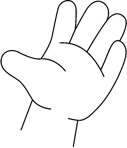 free hand clipart black and white - photo #2