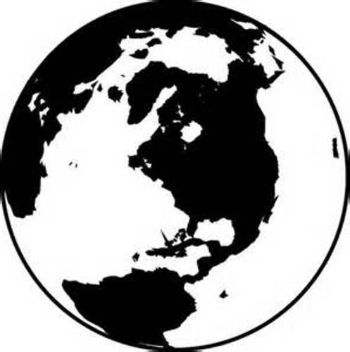 clipart earth black and white - photo #45