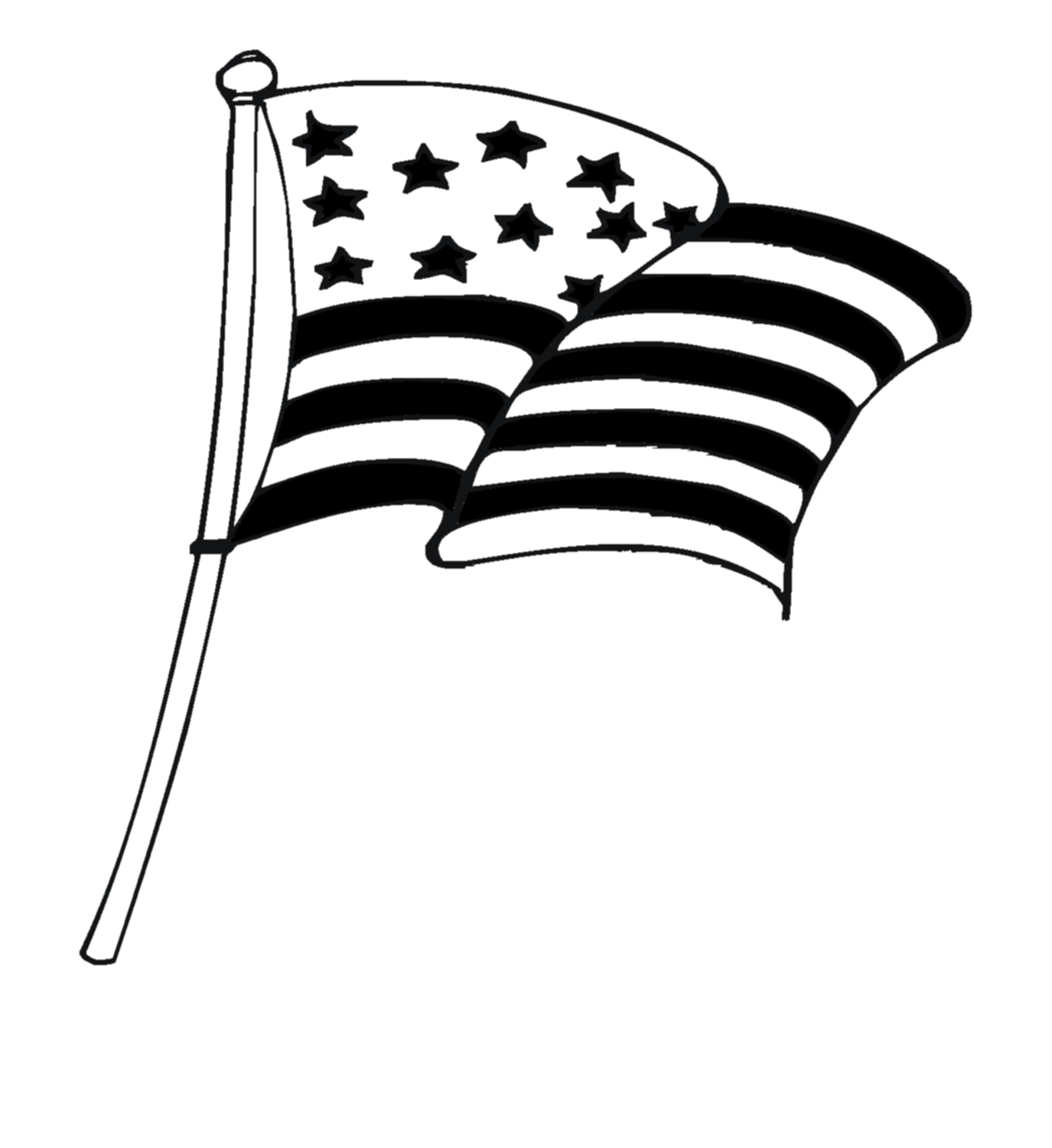 free black and white patriotic clip art - photo #15