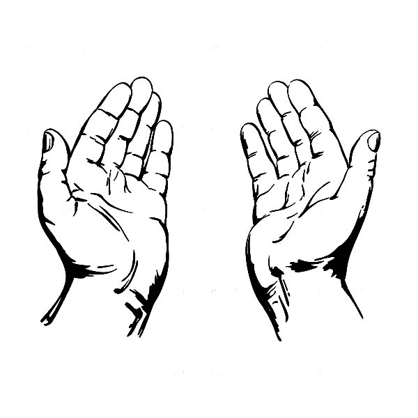 free clipart praying hands black and white - photo #12