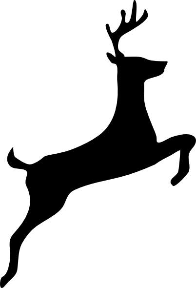 free clip art black and white deer - photo #6