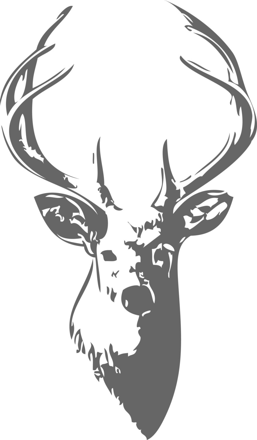 free clip art black and white deer - photo #35