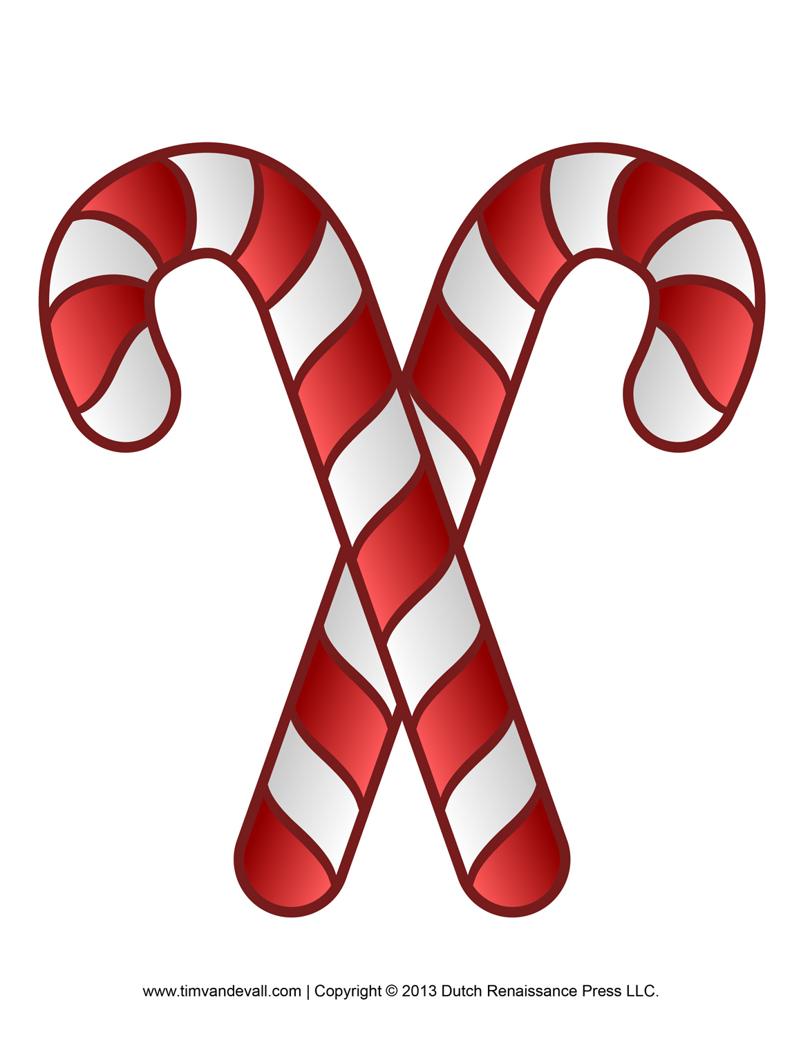 Free Candy Cane Template Printables Clip Art Cliparting