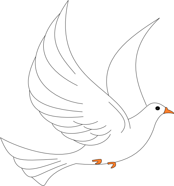 free dove clipart black and white - photo #45