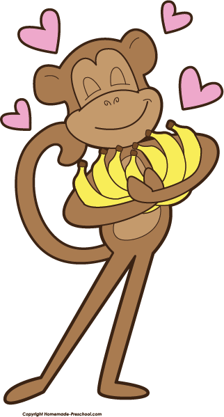 free clip art monkey with banana - photo #12
