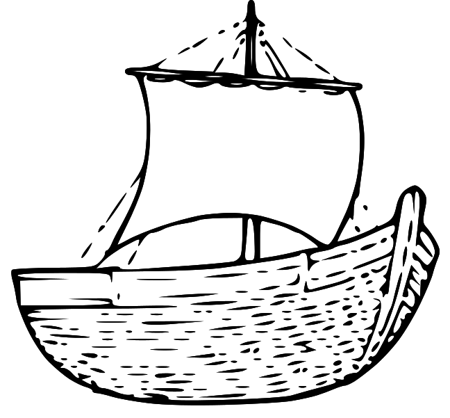 free clipart boat black and white - photo #9