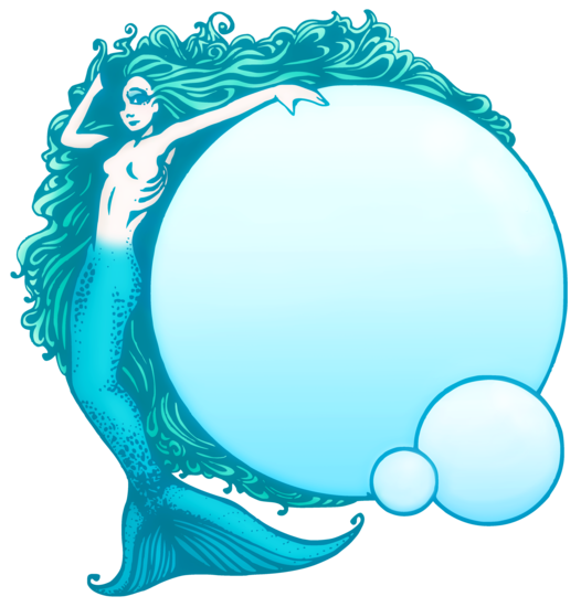 free black and white mermaid clipart - photo #41