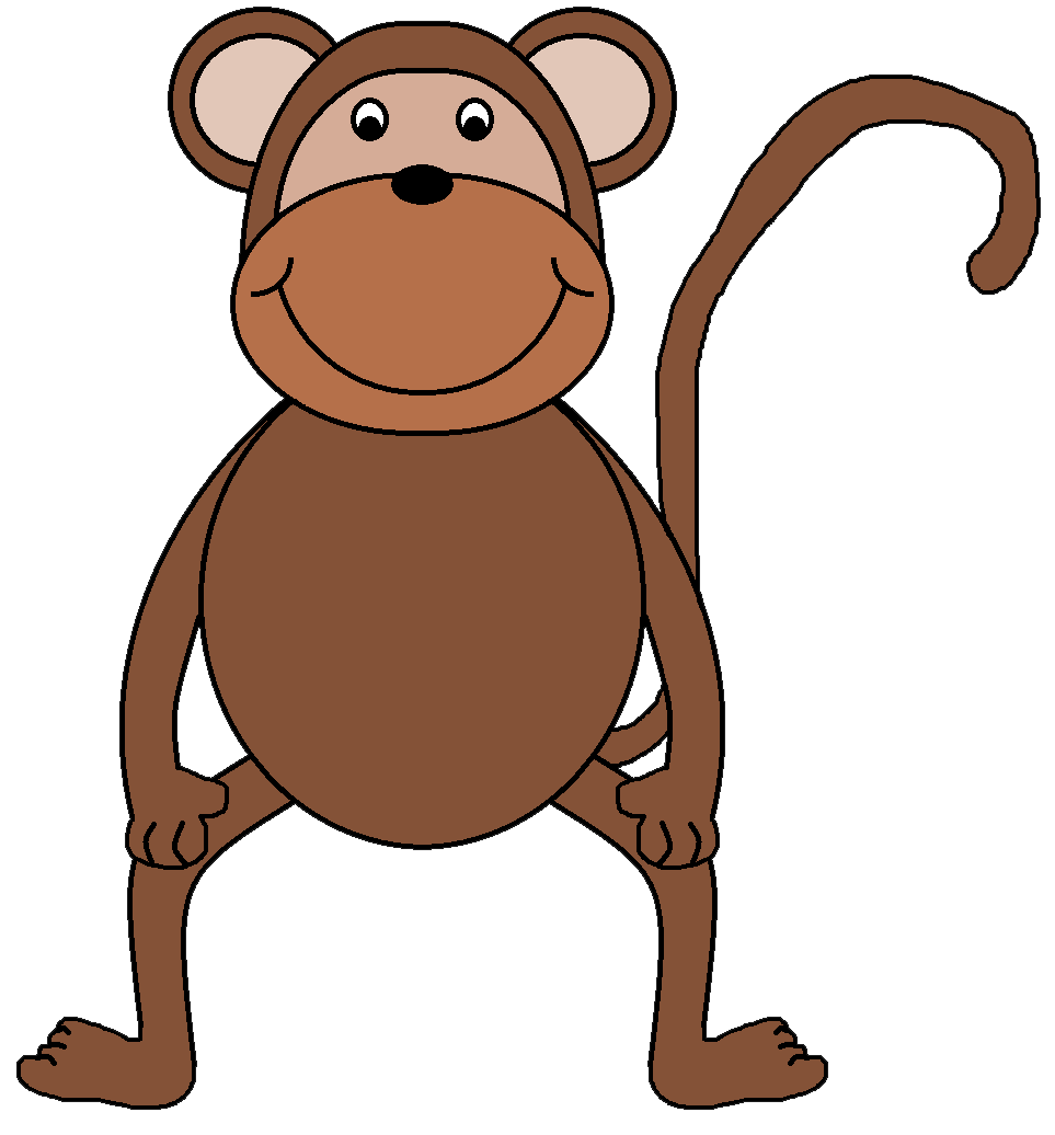 clip art outline monkey - photo #4
