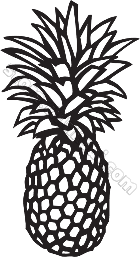 free black and white pineapple clipart - photo #2