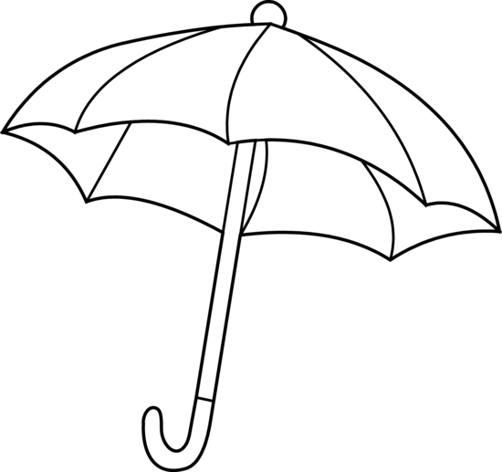 clipart umbrella black and white - photo #1