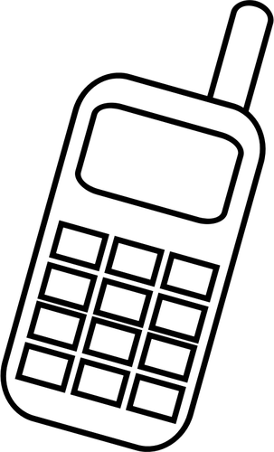 cell phone clipart black and white - photo #12